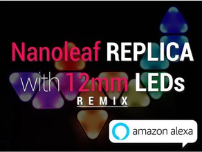 12mm led nanoleaf replica remix l'arte interattiva i nanoleafs aurora triangoli wemos d1 mini ws2812 ws2812b 3d print model - Mito3D