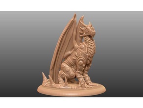 jeweled dragon - tabletop miniature toys & games critical role dnd dungeons dragons fantasy gems gloomhaven loot mini pathfinder treasure warhammer 3d print model - Mito3D