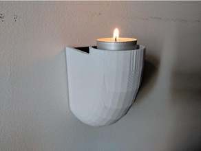 wall mounted tealight holder decor openscad 3d print model - Mito3D