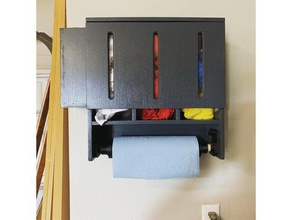 shop paper towel holder tool holders & boxes cabinet workshop 3d print model - Mito3D