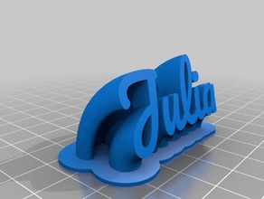 julia office customized 3d print model - Mito3D