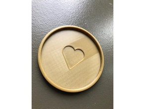 heart coaster organization drink valentines day 3d print model - Mito3D