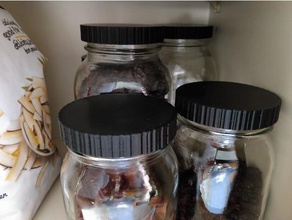 mason jar lid regular size containers 3d print model - Mito3D