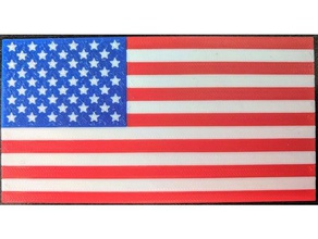 american flag mmu 2d art 3d print model - Mito3D