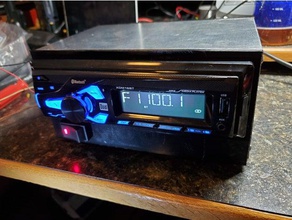 rádio gabinete o áudio single din 3d print model - Mito3D