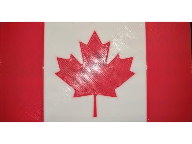 canadian flag mmu 2d art 3D print model - Mito3D