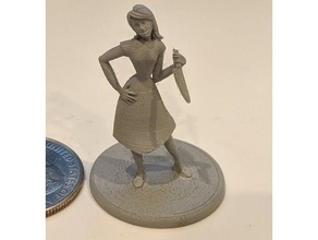 character commission butcher knife lady toy & game accessories dnd miniature 3d print model - Mito3D