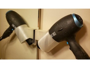 blow dryer hanger accessories bathroom blow dryer chair hair 3d print model - Mito3D