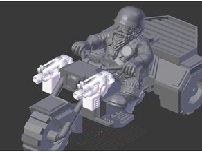 bolters espace nain motards jouets & jeux 28mm le scifi squat warhammer 40k 3d print model - Mito3D