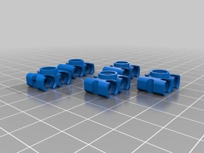 lego dört top ortak bağlayıcı delik 3d baskı 3d print model - Mito3D