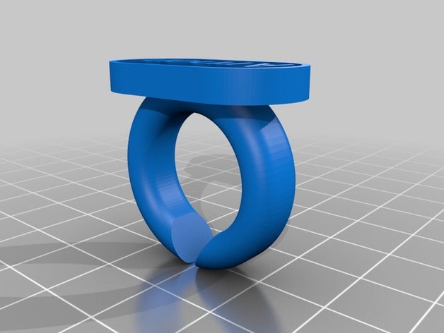 meu texto personalizado anel anéis 3D print model - Mito3D