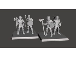 15mm hott knights serbia - rebase games dnd fantasy figure halberd knight wargame wargames wargaming 3d print model - Mito3D