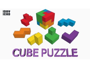 1jour 1cad cube puzzle jouets & jeux 1day1cad jeu de outil jouet 3d print model - Mito3D