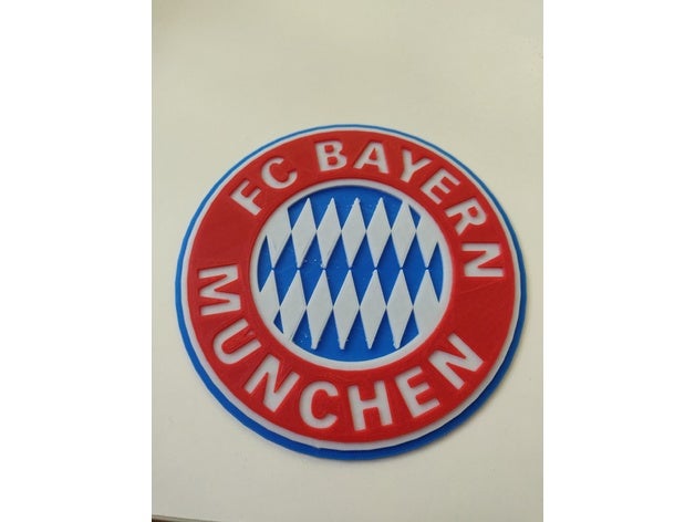 bayern m nchen logo - pronto multicolor segni e loghi il fc mnchen 3D print model - Mito3D