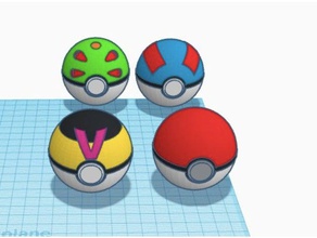 pok balls toy & game accessories 3d print model - Mito3D