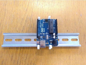 arduino dın ray klip elektronik uno 3d print model - Mito3D