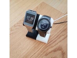 yaws - noch eine andere Uhr-stand Organisation fossil gear 2 samsung smart-q stand Uhr 3d print model - Mito3D