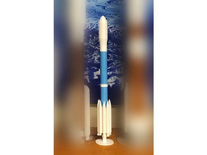 delta 2 rocket ii 7925-10l 1 200 scale vehicles delta2 rockets space ula 3d print model - Mito3D