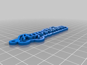 agostnho your personal name keychains customized 3d print model - Mito3D