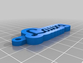 laura key chain your personal name keychains customized 3d print model - Mito3D