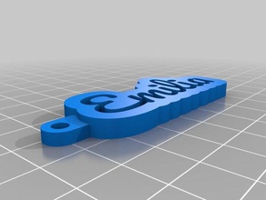 emilia key chain your personal name keychains customized 3d print model - Mito3D