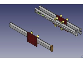 Schienen-system-versenkbare spice rack Küche und Esszimmer linear rail 3d print model - Mito3D