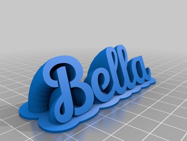 bella kundengebundene 3D print model - Mito3D