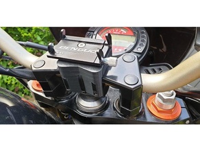 phone holder mount kawasaki z1000 automotive motorcycle mounts mounting block stand steering 3d print model - Mito3D