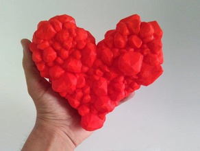 rocky aşk dekor kalp Kaya taş 3d print model - Mito3D