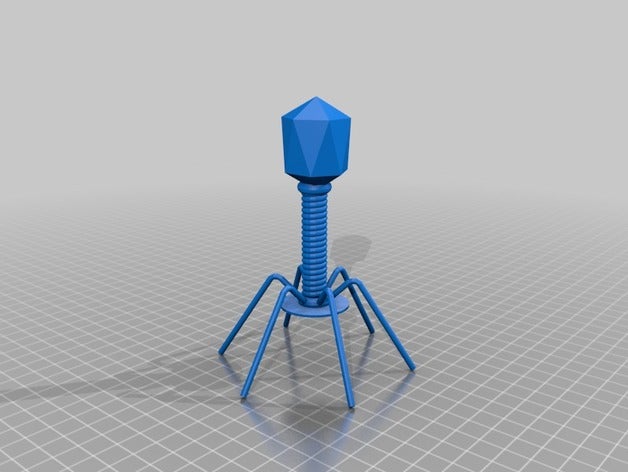 bacteriophage biology 3D print model - Mito3D