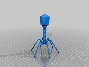 bacteriophage biology 3d print model - Mito3D