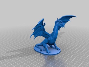 guardian dragon remix games dungeons dragons horns wings 3d print model - Mito3D
