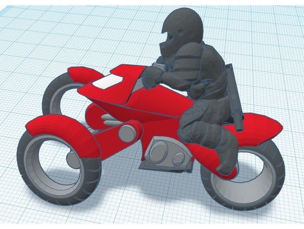 dwarf sammy trike models 28mm cyberpunk shadowrun wargamming 3D print model - Mito3D