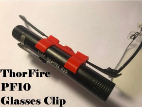thorfire pf10 glasses clip hobby darkness eradicator eyeglasses flashlight holder led light torch 3d print model - Mito3D