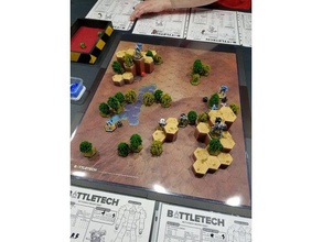 battletech desert 2 hex hills toys & games 6mm terrain tabletop gaming 3d print model - Mito3D