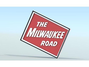 milwaukee road sign hobby history railroad trains 3d print model - Mito3D