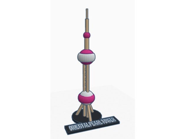 oriental pearl tower buildings & structures 3D print model - Mito3D