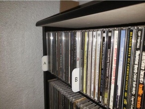 cd shelf dividers music audio home media 3d print model - Mito3D