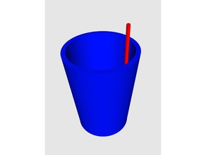 3d printable straw 100mm long kitchen & dining drink 3d print model - Mito3D