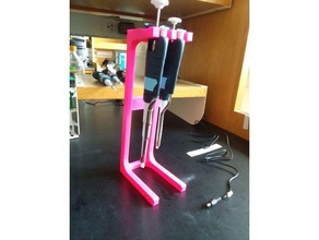 stand-up pençe pipet standı öğrenme büyük tutucu iki 3d print model - Mito3D