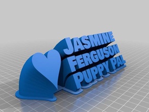 jasmine final office personalizado 3d print model - Mito3D