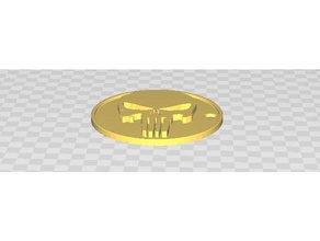 punisher-anel de chave brinquedos & games 3d print model - Mito3D