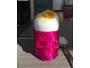 huevo taza de oeuf coque cocina y comedor desayuno el cráneo 3d print model - Mito3D
