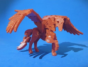 flexi pegasus Tiere articulado artikuliert Abbildung flexibel juguete - Spielzeug 3d print model - Mito3D