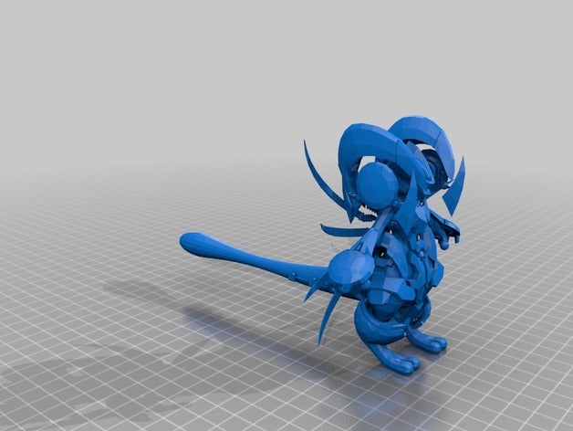 armored mewtwo beta test games pokemon figures go 3D print model - Mito3D