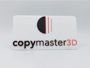 copymaster3d logo & stand 3d printing copymaster custom plaque 3d print model - Mito3D