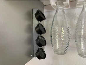 soda stream de cristal - cap titular cozinha e sala jantar tampa garrafa deckel halterung sodastream verschlusskappe 3d print model - Mito3D
