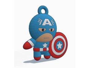 captain america keychain keychains 3d print model - Mito3D