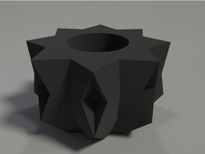 geometric candlestick decor 3d print model - Mito3D