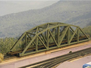 ho scale126 ft steel arched truss bridge buildings & structures 3d print model - Mito3D